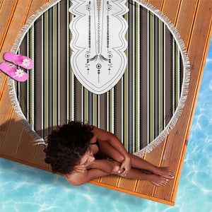 Liberia Kpelle Ethnic Heritage Pattern - Brown Beach Blanket - African Pride