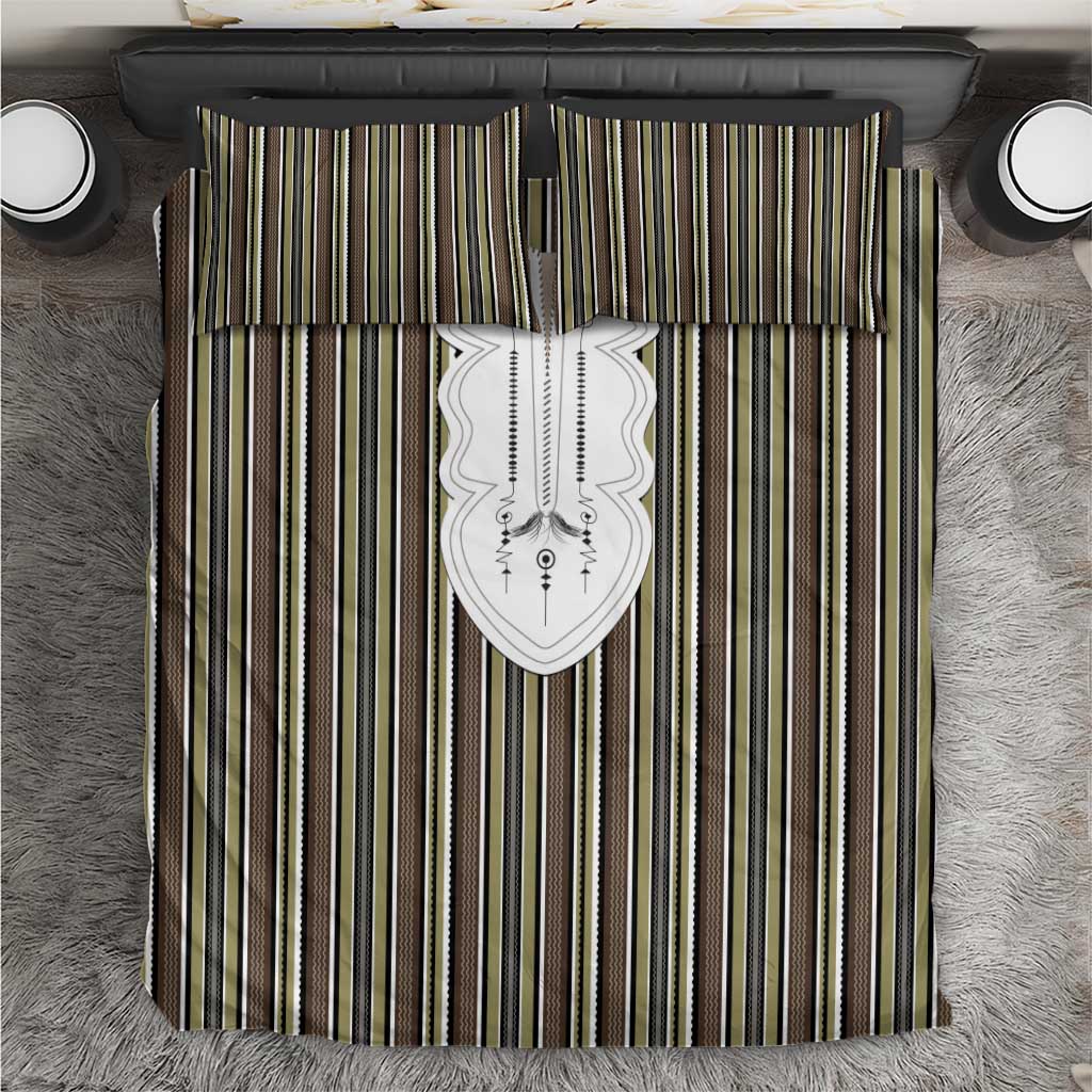 Liberia Kpelle Ethnic Heritage Pattern - Brown Bedding Set - African Pride