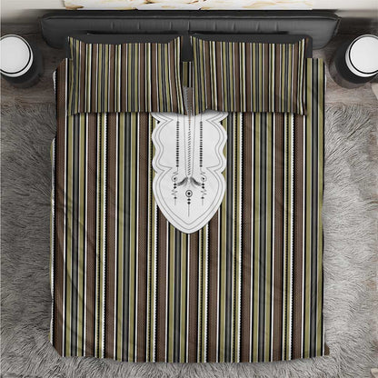 Liberia Kpelle Ethnic Heritage Pattern - Brown Bedding Set - African Pride