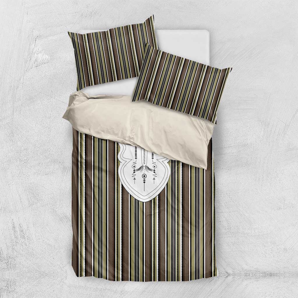 Liberia Kpelle Ethnic Heritage Pattern - Brown Bedding Set - African Pride