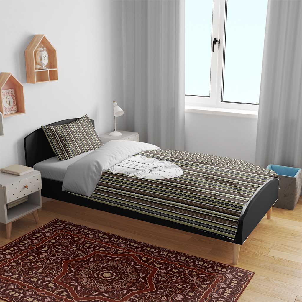 Liberia Kpelle Ethnic Heritage Pattern - Brown Bedding Set - African Pride