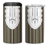 Liberia Kpelle Ethnic Heritage Pattern - Brown 4 in 1 Can Cooler Tumbler - African Pride