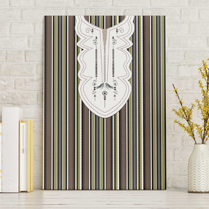 Liberia Kpelle Ethnic Heritage Pattern - Brown Canvas Wall Art - African Pride