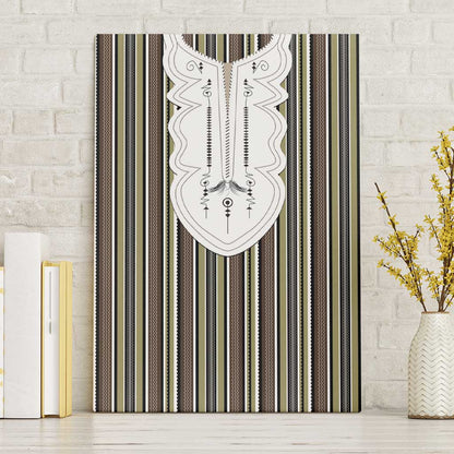 Liberia Kpelle Ethnic Heritage Pattern - Brown Canvas Wall Art - African Pride