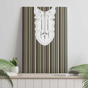 Liberia Kpelle Ethnic Heritage Pattern - Brown Canvas Wall Art - African Pride