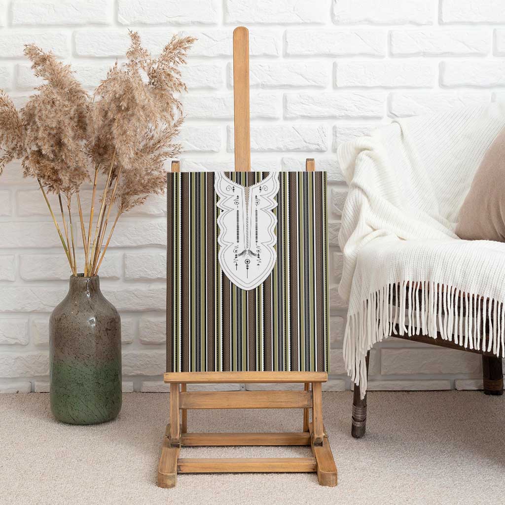 Liberia Kpelle Ethnic Heritage Pattern - Brown Canvas Wall Art - African Pride