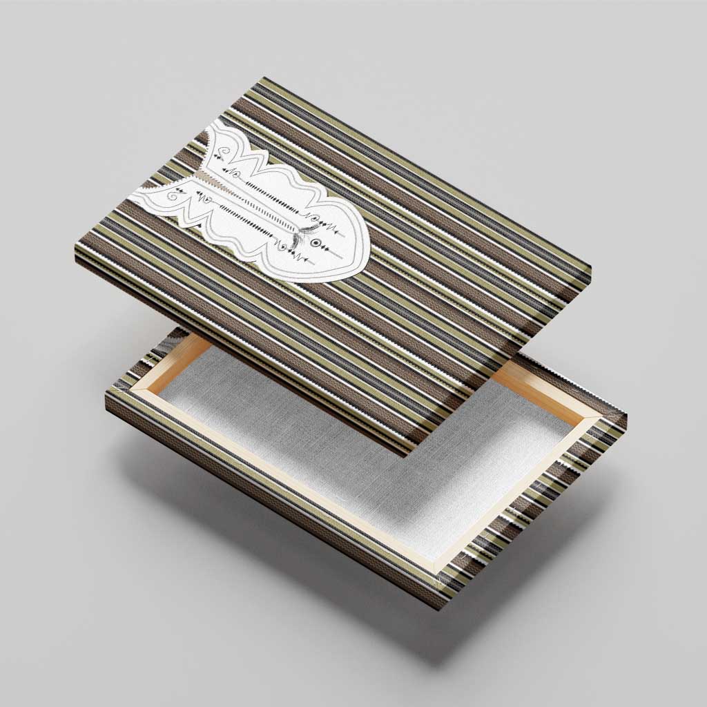 Liberia Kpelle Ethnic Heritage Pattern - Brown Canvas Wall Art - African Pride