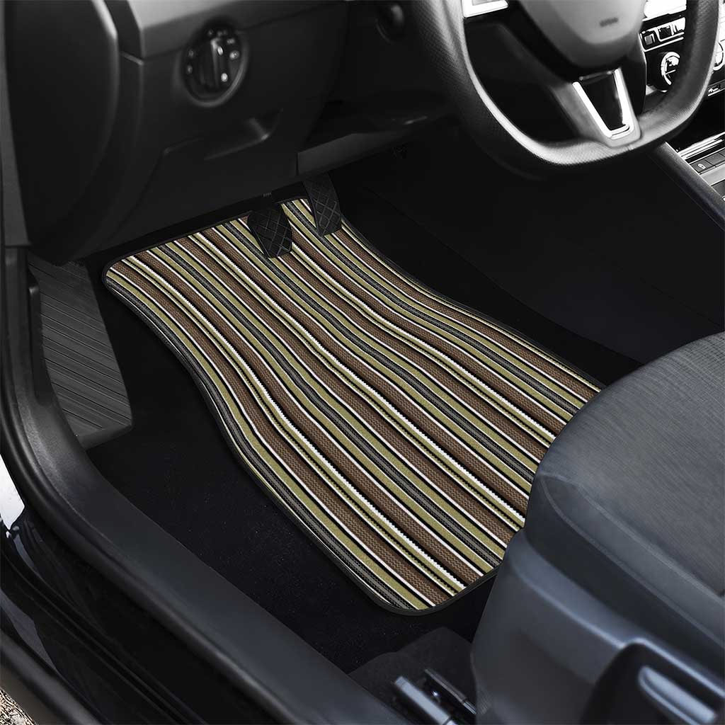 Liberia Kpelle Ethnic Heritage Pattern - Brown Car Mats - African Pride