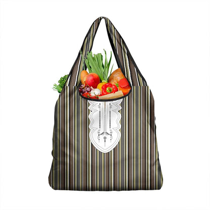 Liberia Kpelle Ethnic Heritage Pattern - Brown Grocery Bag - African Pride