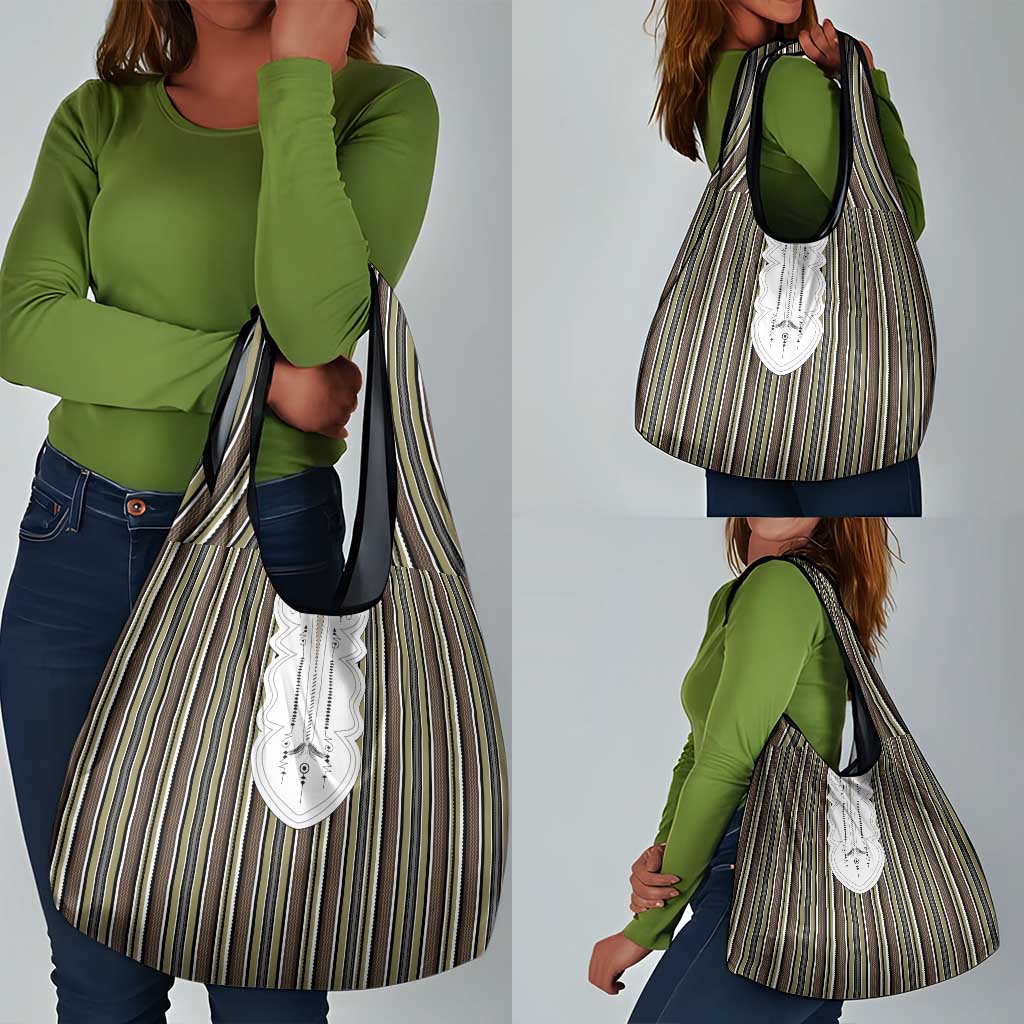 Liberia Kpelle Ethnic Heritage Pattern - Brown Grocery Bag - African Pride