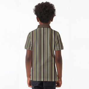 Liberia Kpelle Ethnic Heritage Pattern - Brown Kid Polo Shirt - African Pride