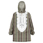 Liberia Kpelle Ethnic Heritage Pattern - Brown Kid Wearable Blanket Hoodie - African Pride