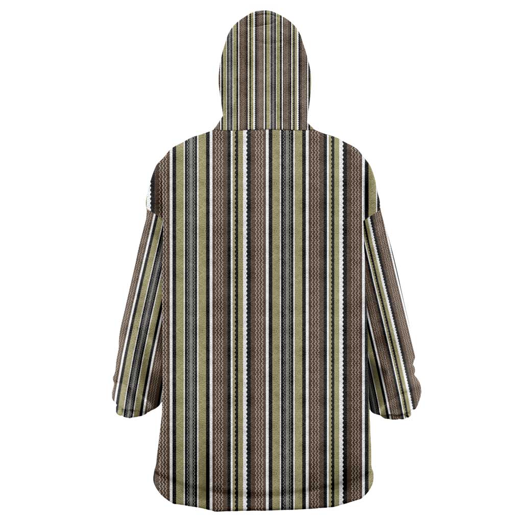 Liberia Kpelle Ethnic Heritage Pattern - Brown Kid Wearable Blanket Hoodie - African Pride