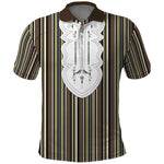 Liberia Kpelle Ethnic Heritage Pattern - Brown Polo Shirt - African Pride
