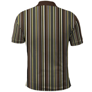 Liberia Kpelle Ethnic Heritage Pattern - Brown Polo Shirt - African Pride
