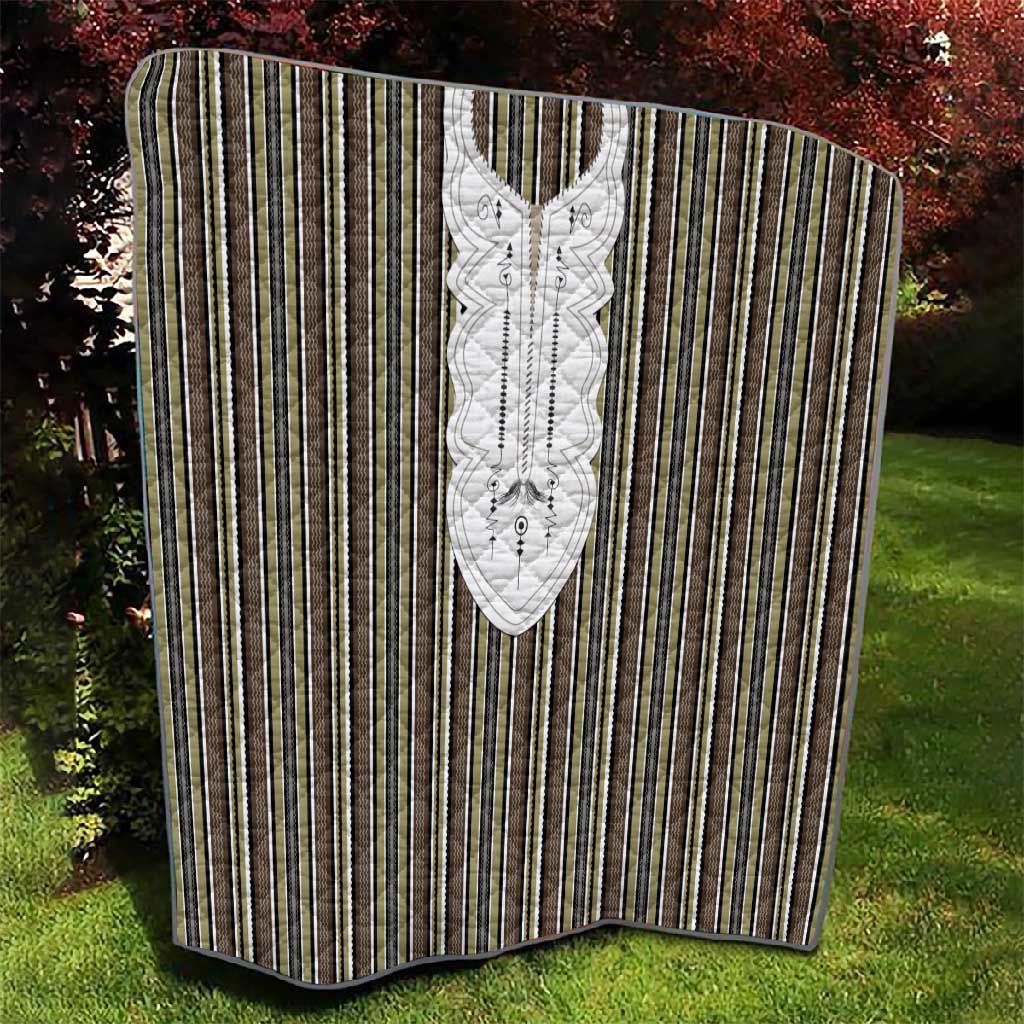 Liberia Kpelle Ethnic Heritage Pattern - Brown Quilt - African Pride