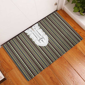 Liberia Kpelle Ethnic Heritage Pattern - Brown Rubber Doormat - African Pride