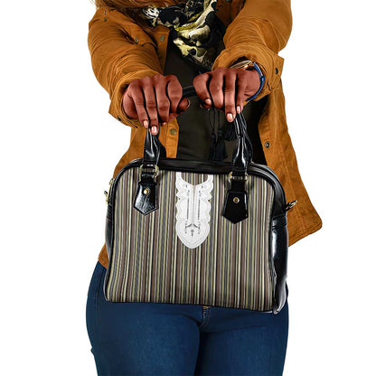 Liberia Kpelle Ethnic Heritage Pattern - Brown Shoulder Handbag - African Pride