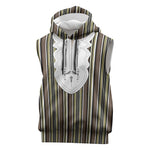 Liberia Kpelle Ethnic Heritage Pattern - Brown Sleeveless Hoodie - African Pride