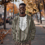 Liberia Kpelle Ethnic Heritage Pattern - Brown Sweatshirt - African Pride