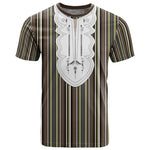 Liberia Kpelle Ethnic Heritage Pattern - Brown T shirt - African Pride