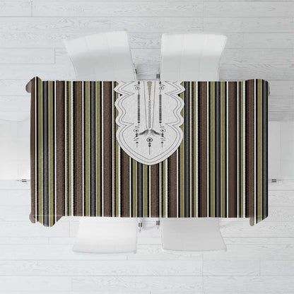 Liberia Kpelle Ethnic Heritage Pattern - Brown Tablecloth - African Pride