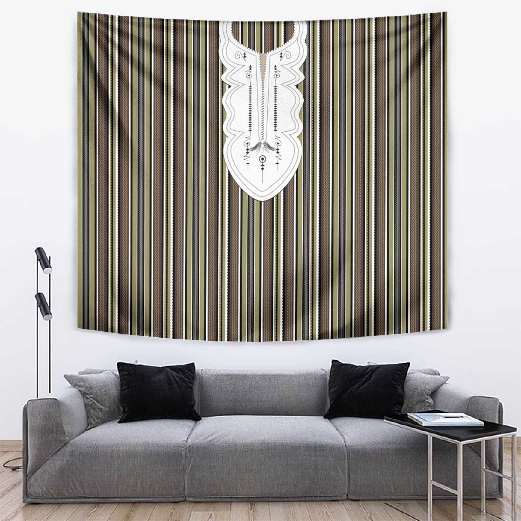 Liberia Kpelle Ethnic Heritage Pattern - Brown Tapestry - African Pride