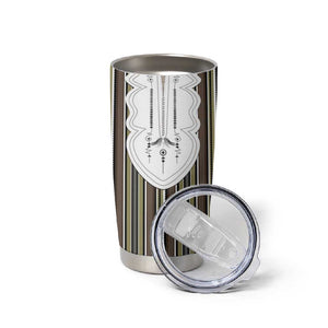 Liberia Kpelle Ethnic Heritage Pattern - Brown Tumbler Cup - African Pride