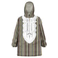 Liberia Kpelle Ethnic Heritage Pattern - Brown Wearable Blanket Hoodie - African Pride