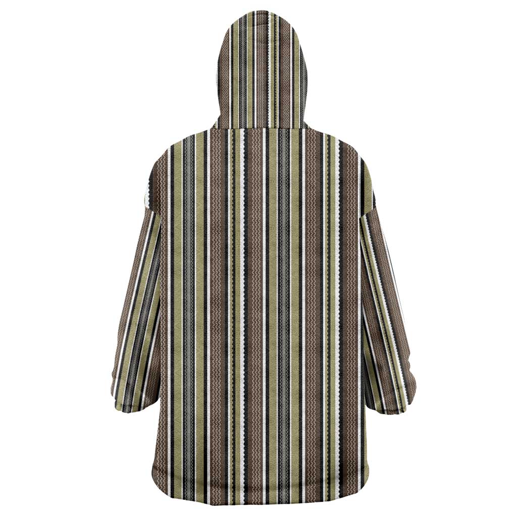 Liberia Kpelle Ethnic Heritage Pattern - Brown Wearable Blanket Hoodie - African Pride