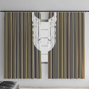Liberia Kpelle Ethnic Heritage Pattern - Brown Window Curtain - African Pride