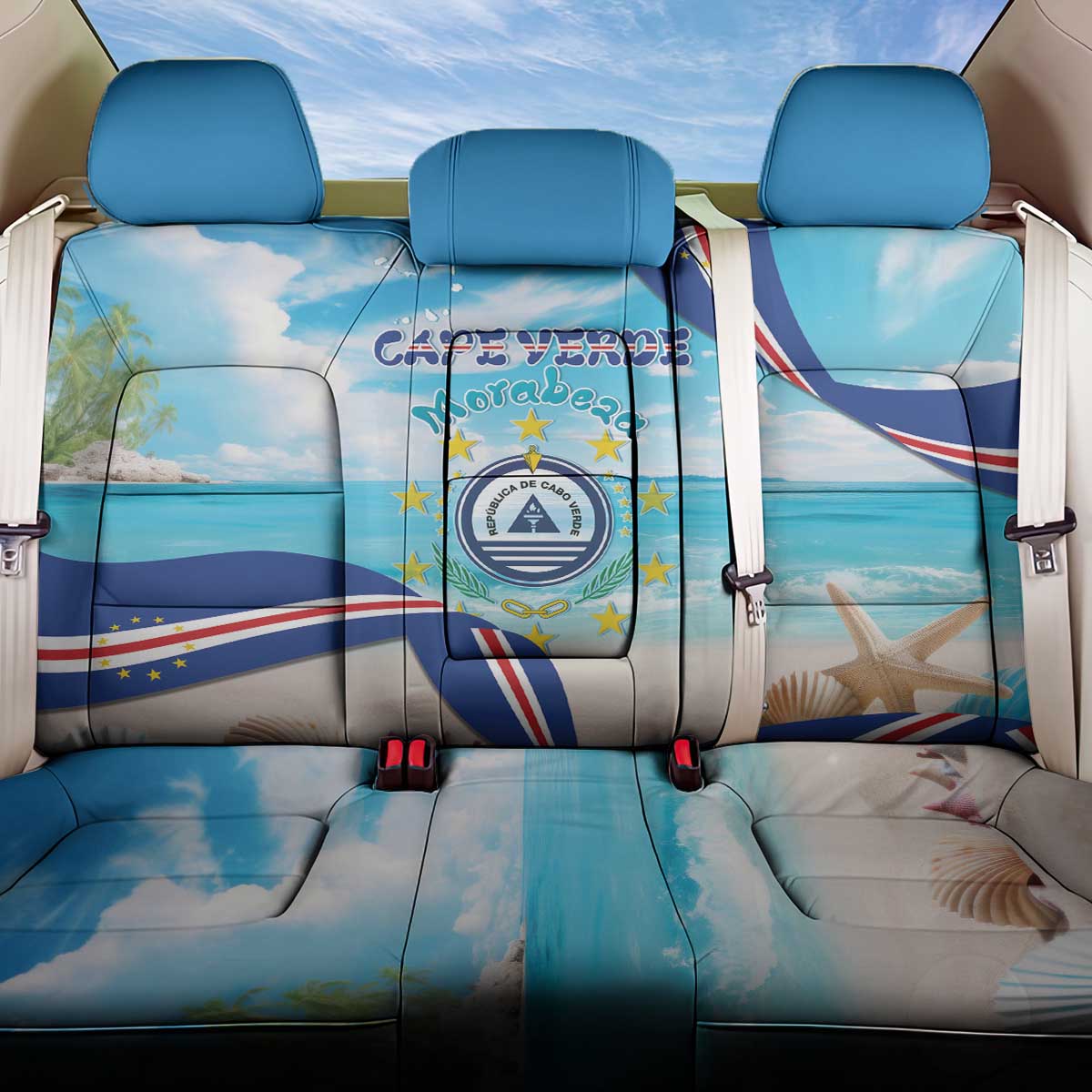 Cape Verde Morabeza Back Car Seat Cover Paradise Ocean - African Pride