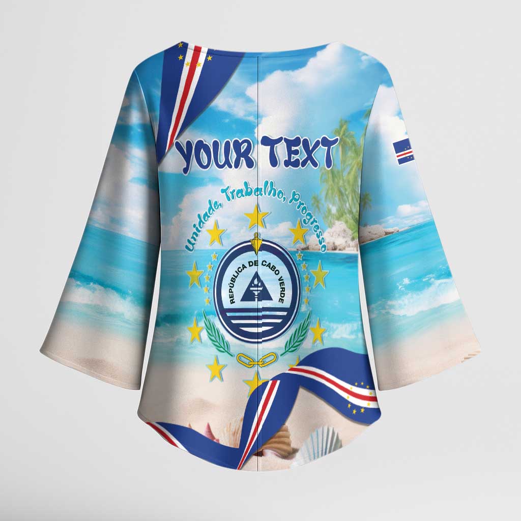 Personalized Cape Verde Morabeza Kimono Sleeve Blouse Island Welcome