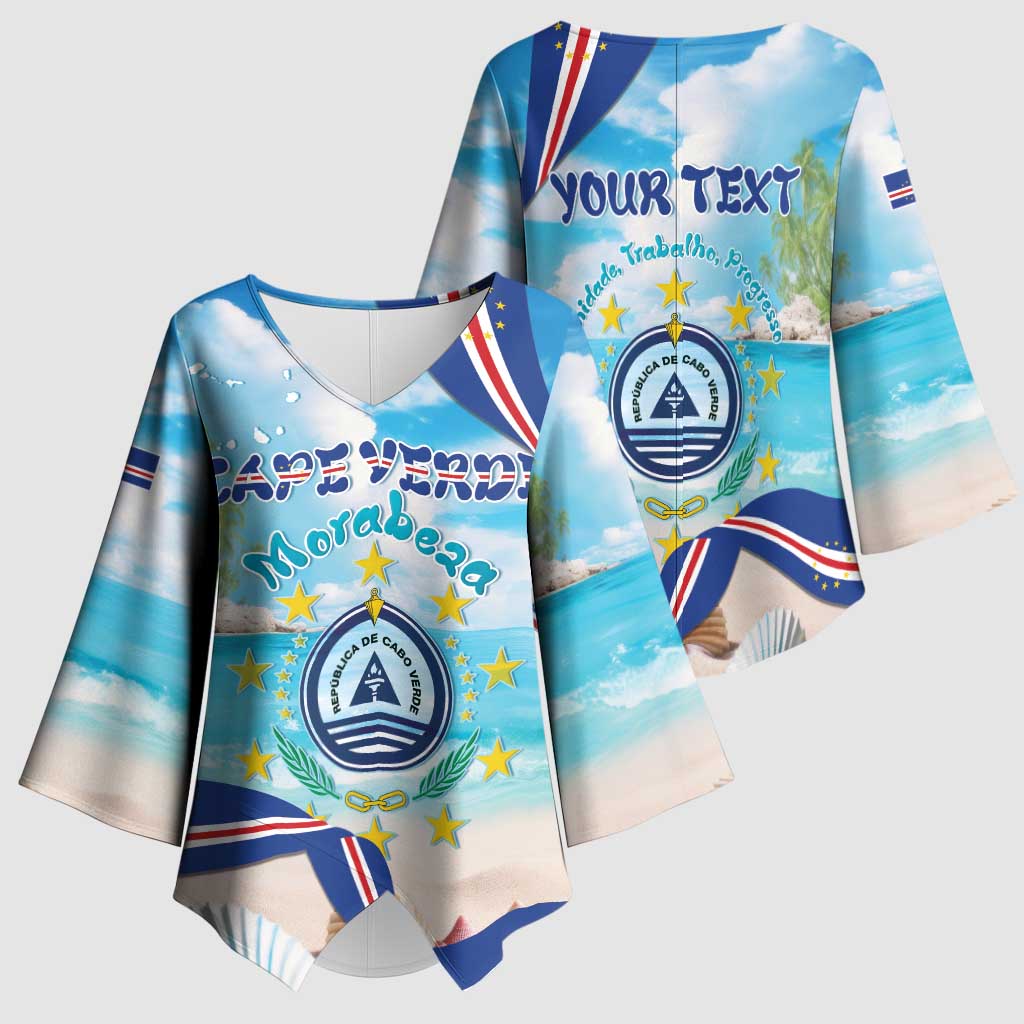 Personalized Cape Verde Morabeza Kimono Sleeve Blouse Island Welcome