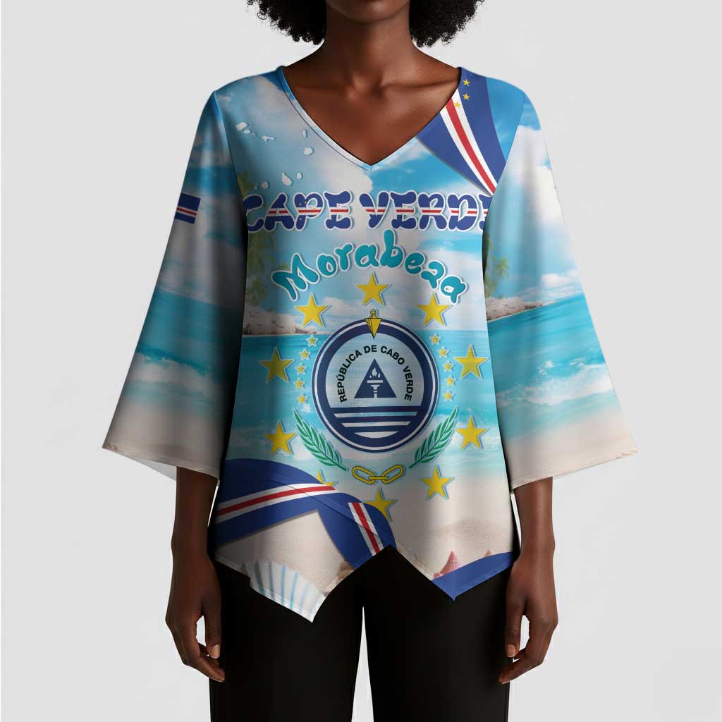 Personalized Cape Verde Morabeza Kimono Sleeve Blouse Island Welcome