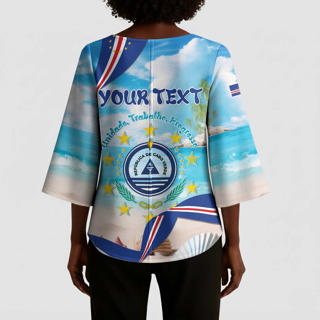 Personalized Cape Verde Morabeza Kimono Sleeve Blouse Island Welcome