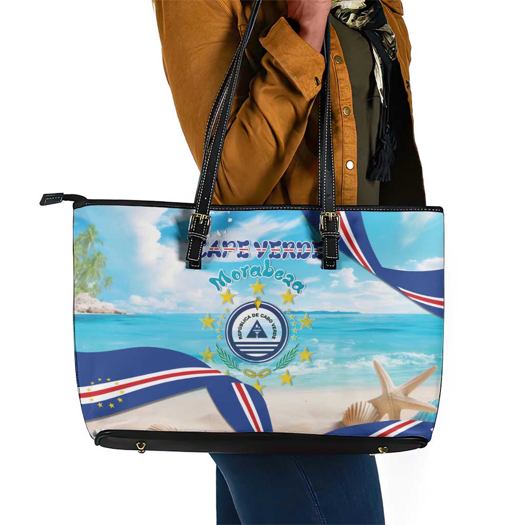 Cape Verde Morabeza Leather Tote Bag Paradise Ocean - African Pride