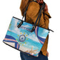 Cape Verde Morabeza Leather Tote Bag Paradise Ocean - African Pride