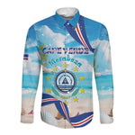Cape Verde Morabeza Long Sleeve Button Shirt Paradise Ocean - African Pride