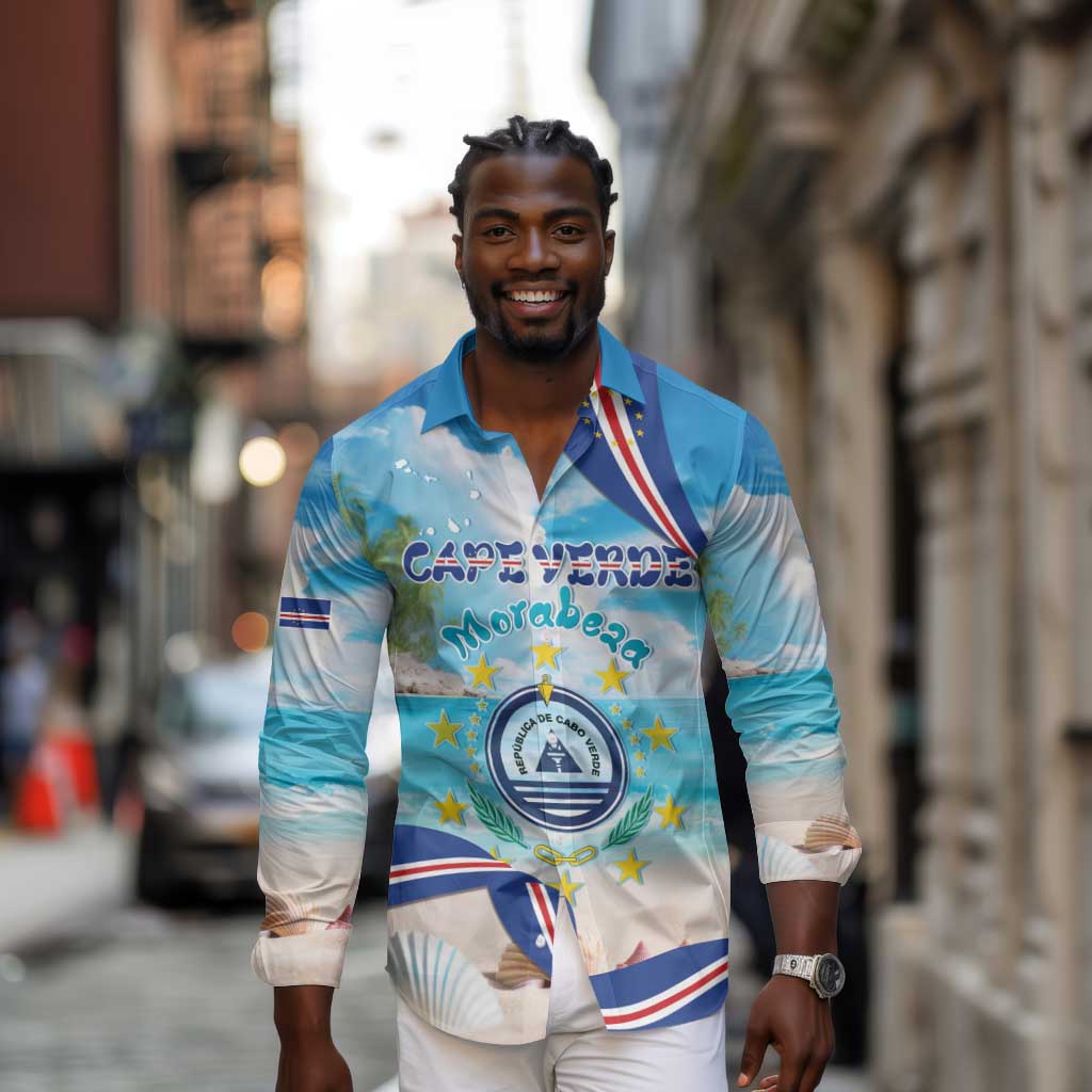 Cape Verde Morabeza Long Sleeve Button Shirt Paradise Ocean - African Pride