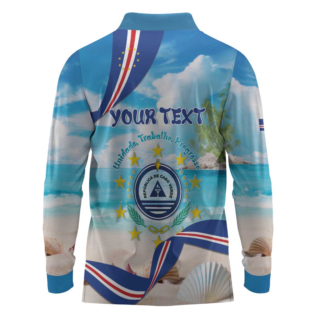 Cape Verde Morabeza Long Sleeve Polo Shirt Paradise Ocean - African Pride