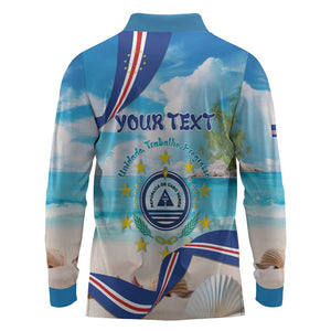 Cape Verde Morabeza Long Sleeve Polo Shirt Paradise Ocean - African Pride