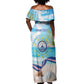 Cape Verde Morabeza Off Shoulder Maxi Dress Paradise Ocean - African Pride