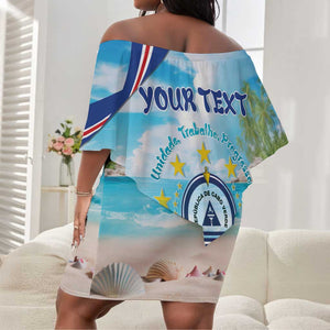 Cape Verde Morabeza Off Shoulder Short Dress Paradise Ocean - African Pride