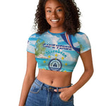 Cape Verde Morabeza Raglan Cropped T shirt Paradise Ocean - African Pride