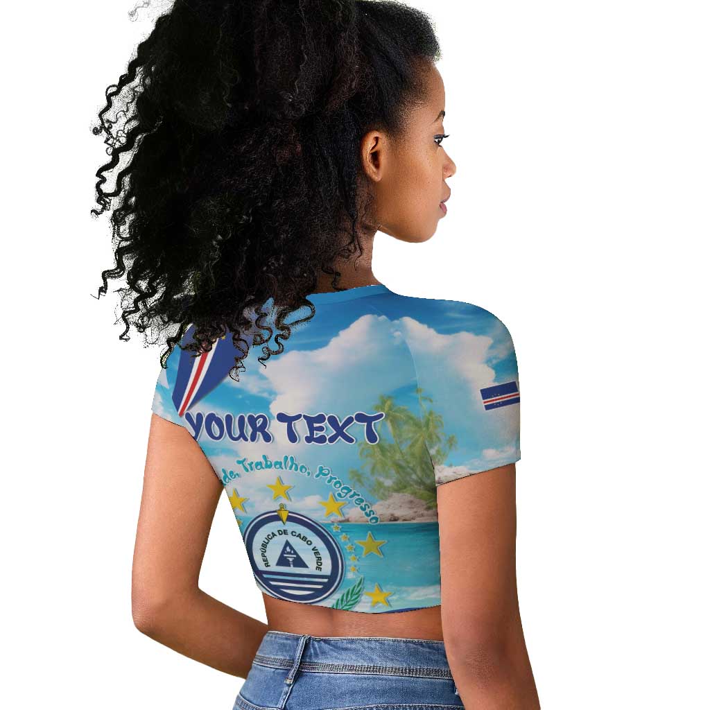 Cape Verde Morabeza Raglan Cropped T shirt Paradise Ocean - African Pride