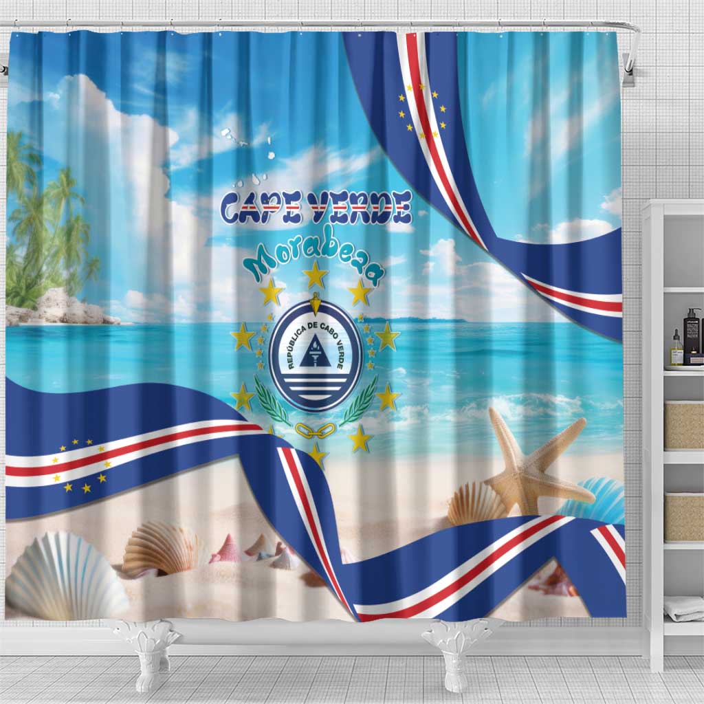 Cape Verde Morabeza Shower Curtain Paradise Ocean - African Pride