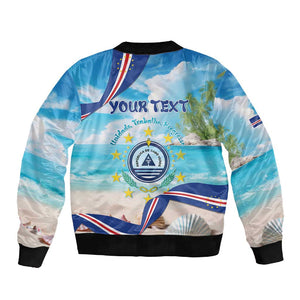 Cape Verde Morabeza Sleeve Zip Bomber Jacket Paradise Ocean - African Pride