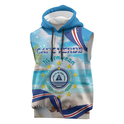 Cape Verde Morabeza Sleeveless Hoodie Paradise Ocean - African Pride