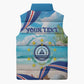 Personalized Cape Verde Morabeza Sleeveless Puffer Jacket Island Welcome